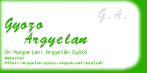 gyozo argyelan business card